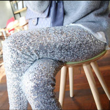 Sequin Stretchy Leggings Bling Paillette Slim Legging Pencil Pants 3 Colors J4U66