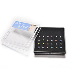 Women Star Nose Ring Bone Stud Body Piercing Jewelry 24Pcs Arrive Stainless Steel Crystal Nose Ring J4U66