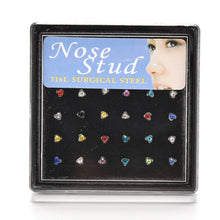 Women Star Nose Ring Bone Stud Body Piercing Jewelry 24Pcs Arrive Stainless Steel Crystal Nose Ring J4U66