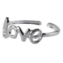 Women Toe Ring Delicate Celebrity Simple Love Letters Open Adjustable Foot Beach Jewelry J4U66