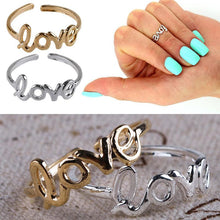 Women Toe Ring Delicate Celebrity Simple Love Letters Open Adjustable Foot Beach Jewelry J4U66
