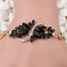 Women Fasion Jewelry S 18K Gold Plated Crystal Bracelet Bangle For Women Leaf Shape Charm Bangle J4U66