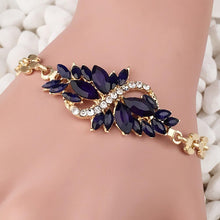 Women Fasion Jewelry S 18K Gold Plated Crystal Bracelet Bangle For Women Leaf Shape Charm Bangle J4U66