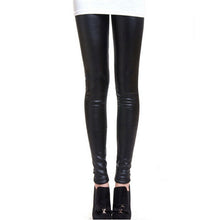 Women Faux Leather Fleece Legging Women Leggings Velvet Thicken Fur Warm Fitness Pant J4U66