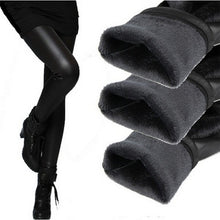 Women Faux Leather Fleece Legging Women Leggings Velvet Thicken Fur Warm Fitness Pant J4U66