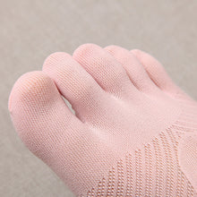 Women Low Cut Five Finger Toe Socks Invisible Socks Sock Slippers Shallow Mouth Sock Solid Color Lace Antiskid J4U66