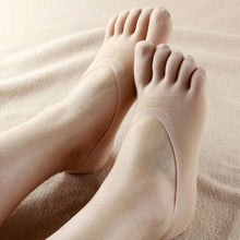 Women Low Cut Five Finger Toe Socks Invisible Socks Sock Slippers Shallow Mouth Sock Solid Color Lace Antiskid J4U66