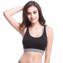 Women Fitness Stretch Workout Tank Tops Bras Racerback Padded S Bra  J4U66