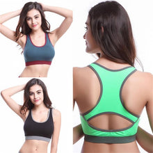 Women Fitness Stretch Workout Tank Tops Bras Racerback Padded S Bra  J4U66