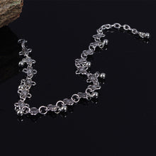 Women Foot Chain Antique Silver Flower Small Bell Anklet Ankle Bracelet Foot Chain Jewelry s J4U66