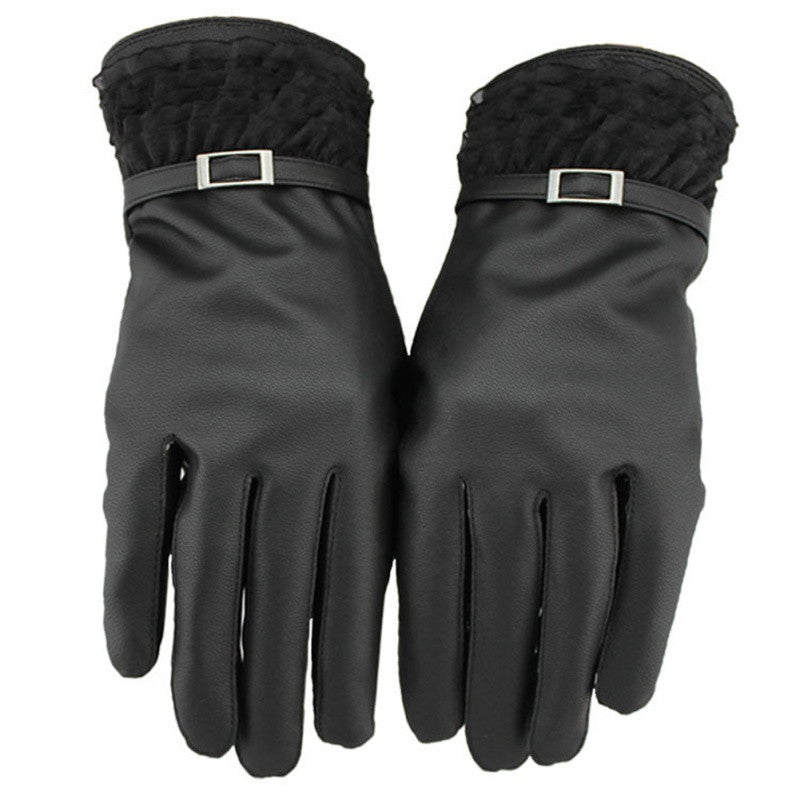 Women Full Finger PU Touch Screen Gloves Smartphone Tablet Mittens 4 Patterns PY6 J4U66