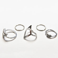 Women Geometry Anchor Stacking Finger Knuckle Middle Finger Rings Set Women Jewelry Silver Gold Colors 5pc Punk Rings J4U66