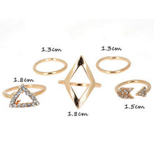 Women Geometry Anchor Stacking Finger Knuckle Middle Finger Rings Set Women Jewelry Silver Gold Colors 5pc Punk Rings J4U66