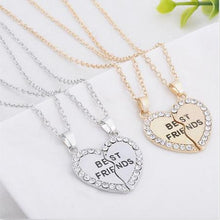 Women Gifts 2 Color Women Jewelry Charming Splice Heart Pendant Best Friend Letter Necklace J4U66