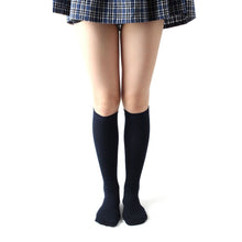 Women Girl College Stretch Knee Embroidery Crew Cotton Socks P1 J4U66