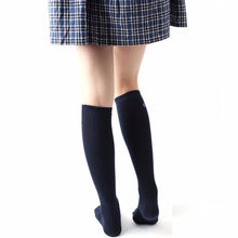Women Girl College Stretch Knee Embroidery Crew Cotton Socks P1 J4U66