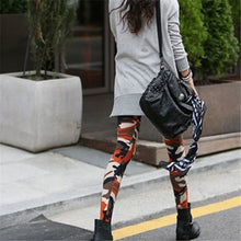 Women Girl Slim Camo Army Camouflage Skinny Pencil Pants Leggings J4U66