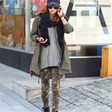 Women Girl Slim Camo Army Camouflage Skinny Pencil Pants Leggings J4U66