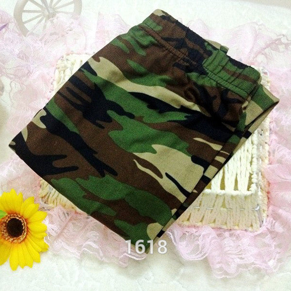 Women Girl Slim Camo Army Camouflage Skinny Pencil Pants Leggings J4U66
