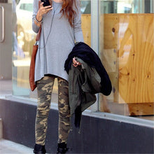 Women Girl Slim Camo Army Camouflage Skinny Pencil Pants Leggings J4U66