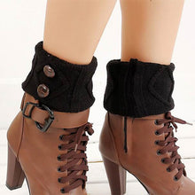 Women Girl Leg Warmers Socks Button Crochet Knitted Boot Socks Toppers Cuffs 7 Colors J4U66