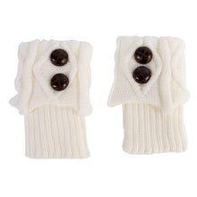 Women Girl Leg Warmers Socks Button Crochet Knitted Boot Socks Toppers Cuffs 7 Colors J4U66