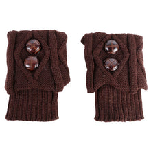 Women Girl Leg Warmers Socks Button Crochet Knitted Boot Socks Toppers Cuffs 7 Colors J4U66