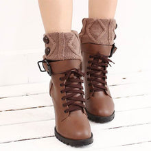 Women Girl Leg Warmers Socks Button Crochet Knitted Boot Socks Toppers Cuffs 7 Colors J4U66