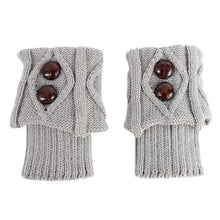 Women Girl Leg Warmers Socks Button Crochet Knitted Boot Socks Toppers Cuffs 7 Colors J4U66