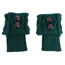 Women Girl Leg Warmers Socks Button Crochet Knitted Boot Socks Toppers Cuffs 7 Colors J4U66