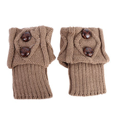 Women Girl Leg Warmers Socks Button Crochet Knitted Boot Socks Toppers Cuffs 7 Colors J4U66
