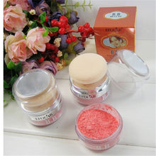 women girls 3d pure mineral face cheek blush blusher powdercosmetic with sponge portable 2 in 1 makeup J4U66