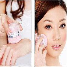 women girls 3d pure mineral face cheek blush blusher powdercosmetic with sponge portable 2 in 1 makeup J4U66
