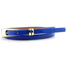 Women Girls Fashion Candy Color PU Leather Belts Thin Skinny Waistband Belt New P6Y J4U66