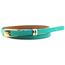 Women Girls Fashion Candy Color PU Leather Belts Thin Skinny Waistband Belt New P6Y J4U66