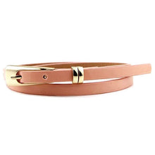 Women Girls Fashion Candy Color PU Leather Belts Thin Skinny Waistband Belt New P6Y J4U66