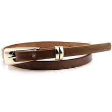 Women Girls Fashion Candy Color PU Leather Belts Thin Skinny Waistband Belt New P6Y J4U66