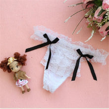 Women Girls Sexy Lace Reffuled Briefs Bow Underwear Panties Thongs G-strings  J4U66