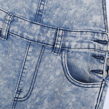 Women Girls Washed Jeans Denim Casual Hole Loose Jumpsuit Romper Overall Pants J4U66