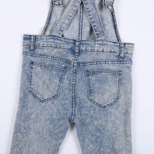 Women Girls Washed Jeans Denim Casual Hole Loose Jumpsuit Romper Overall Pants J4U66
