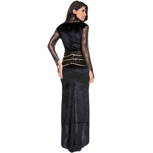 women halloween costumes sexy disfraces adultos role play evil queen dress stand neck slit front lace gem belt cosplay clothes J4U66