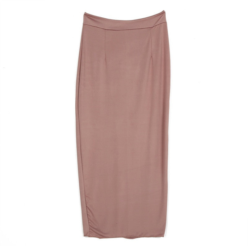 Women High Waist Office Pencil Skirt Straight Calf Length Midi Skirt Bodycon J4U66