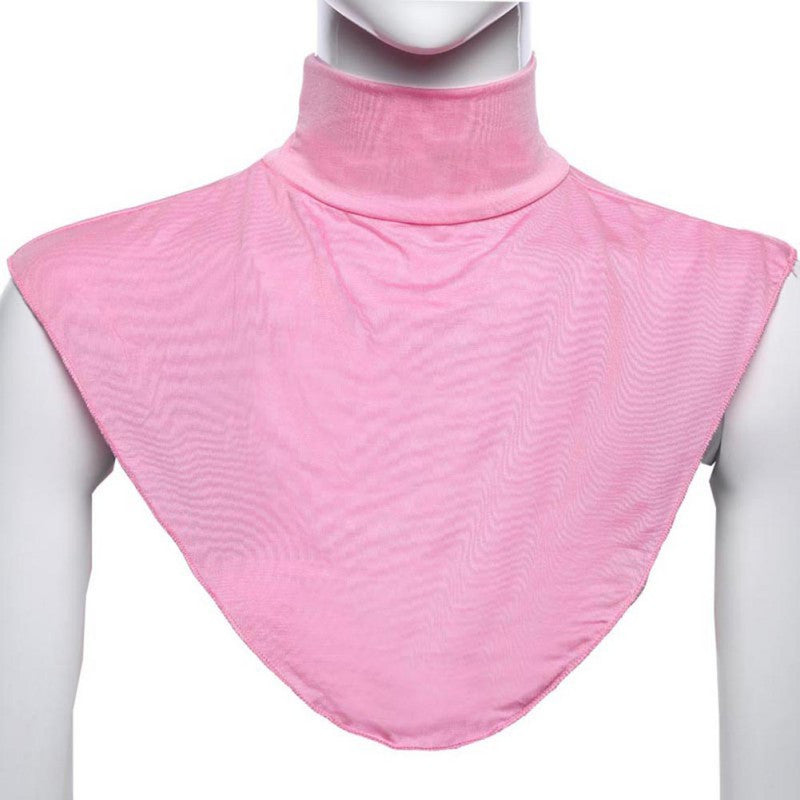 Women Hijab Extension Neck Check Back Cover Islamic Shirt Under Top 20 Colors New PY3 J4U66