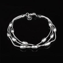 Women Hollow Three-wire Light Bead Bracelet / Bangle Women Jewelry s HOT J4U66