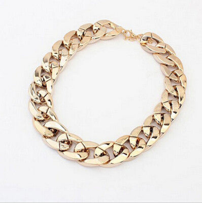 Women Jewelry Classic Silver Gold Necklaces For Pendants Women Statement Chain Necklace J4U66