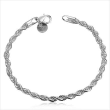 Women Jewelry Jewelry Rope Bracelet Silver Plated Bracelet 20cm J4U66