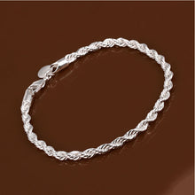 Women Jewelry Jewelry Rope Bracelet Silver Plated Bracelet 20cm J4U66