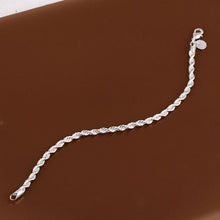 Women Jewelry Jewelry Rope Bracelet Silver Plated Bracelet 20cm J4U66