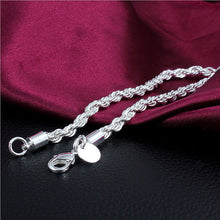 Women Jewelry Jewelry Rope Bracelet Silver Plated Bracelet 20cm J4U66