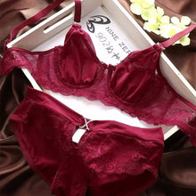 women lace bra push up underwire brassiere bra set panty underwear lingerie J4U66
